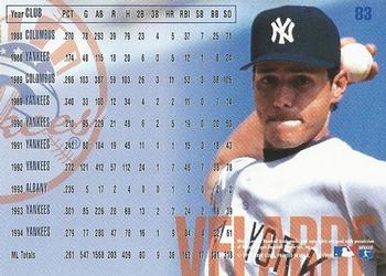 1995 Fleer #83 Randy Velarde Back