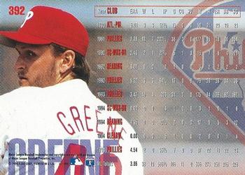 1995 Fleer #392 Tommy Greene Back