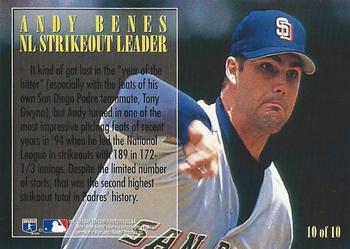 1995 Fleer - League Leaders #10 Andy Benes Back