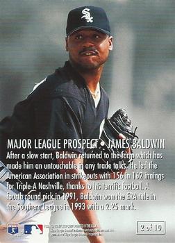 1995 Fleer - Major League Prospects #2 James Baldwin Back