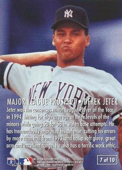 1995 Fleer - Major League Prospects #7 Derek Jeter Back