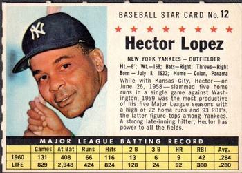 1961 Post Cereal (F278-33) #12 Hector Lopez Front