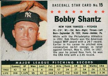 1961 Post Cereal (F278-33) #15 Bobby Shantz Front