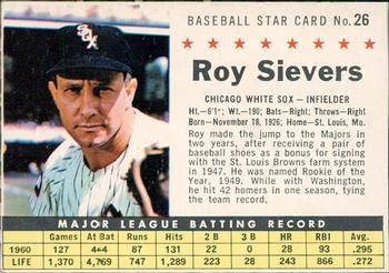 1961 Post Cereal (F278-33) #26 Roy Sievers Front