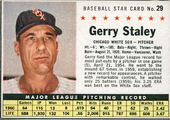 1961 Post Cereal (F278-33) #29 Jerry Staley Front