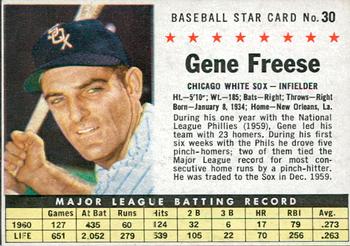 1961 Post Cereal (F278-33) #30 Gene Freese Front