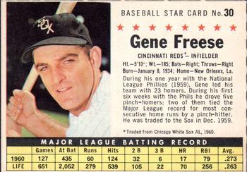 1961 Post Cereal (F278-33) #30 Gene Freese Front
