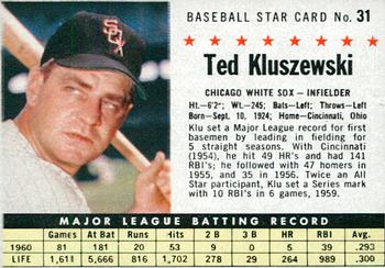 1961 Post Cereal (F278-33) #31 Ted Kluszewski Front