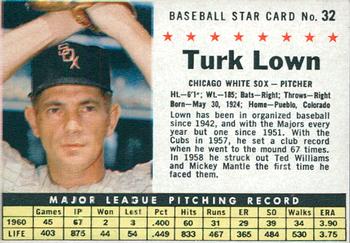 1961 Post Cereal (F278-33) #32 Turk Lown Front