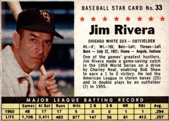 1961 Post Cereal (F278-33) #33 Jim Rivera Front