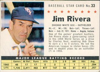 1961 Post Cereal (F278-33) #33 Jim Rivera Front