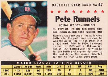 1961 Post Cereal (F278-33) #47 Pete Runnels Front