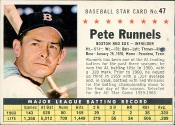 1961 Post Cereal (F278-33) #47 Pete Runnels Front