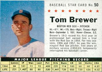 1961 Post Cereal (F278-33) #50 Tom Brewer Front