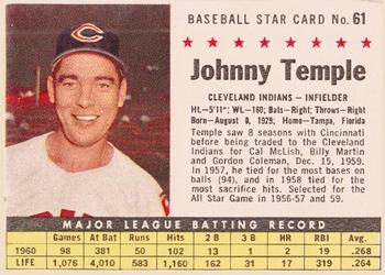 1961 Post Cereal (F278-33) #61 Johnny Temple Front