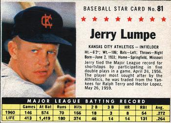 1961 Post Cereal (F278-33) #81 Jerry Lumpe Front