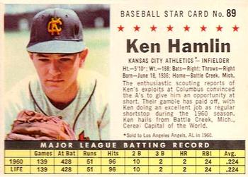 1961 Post Cereal (F278-33) #89 Ken Hamlin Front
