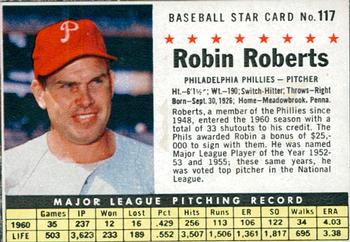 1961 Post Cereal (F278-33) #117 Robin Roberts Front