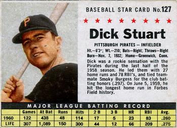 1961 Post Cereal (F278-33) #127 Dick Stuart Front