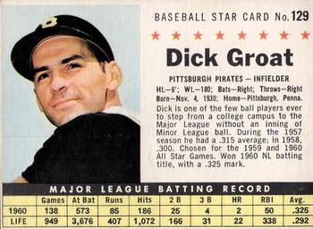 1961 Post Cereal (F278-33) #129 Dick Groat Front