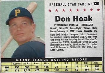 1961 Post Cereal (F278-33) #130 Don Hoak Front