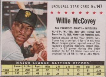 1961 Post Cereal (F278-33) #147 Willie McCovey Front