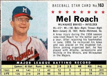 1961 Post Cereal (F278-33) #163 Mel Roach Front