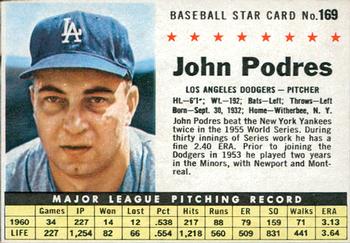 1961 Post Cereal (F278-33) #169 John Podres Front