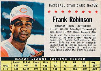 1961 Post Cereal (F278-33) #182 Frank Robinson Front