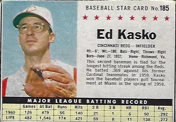 1961 Post Cereal (F278-33) #185 Eddie Kasko Front