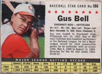 1961 Post Cereal (F278-33) #186 Gus Bell Front
