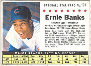 1961 Post Cereal (F278-33) #191 Ernie Banks Front
