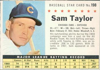1961 Post Cereal (F278-33) #198 Sammy Taylor Front