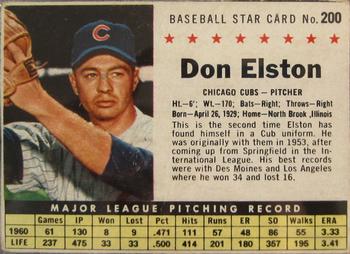 1961 Post Cereal (F278-33) #200 Don Elston Front