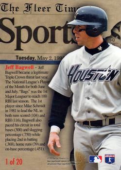 1995 Fleer Update - Headliners #1 Jeff Bagwell Back