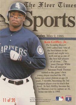 1995 Fleer Update - Headliners #11 Ken Griffey, Jr. Back