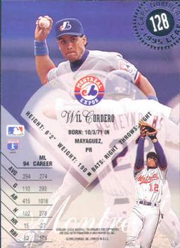 1995 Leaf #128 Wil Cordero Back