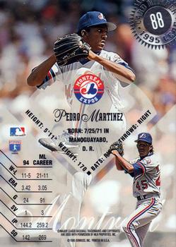 1995 Leaf #88 Pedro Martinez Back