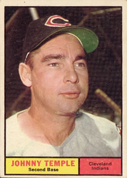 1961 Topps #155 Johnny Temple Front