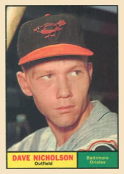 1961 Topps #182 Dave Nicholson Front