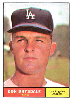 1961 Topps #260 Don Drysdale Front