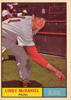 1961 Topps #266 Lindy McDaniel Front