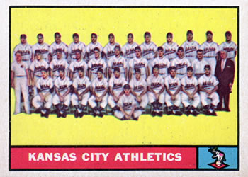1961 Topps #297 Kansas City Athletics Front
