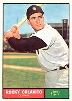 1961 Topps #330 Rocky Colavito Front