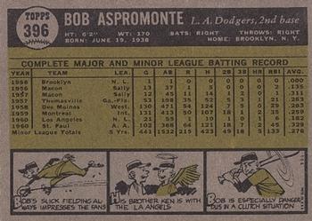 1961 Topps #396 Bob Aspromonte Back