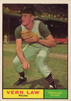 1961 Topps #400 Vern Law Front