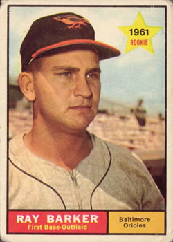 1961 Topps #428 Ray Barker Front