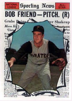 1961 Topps #585 Bob Friend Front