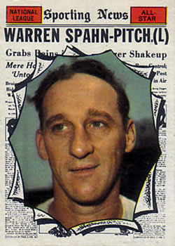 1961 Topps #589 Warren Spahn Front