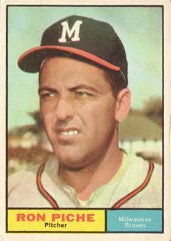 1961 Topps #61 Ron Piche Front